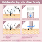 Bikini Trimmer for Women, Electric Shaver and Razor Rechargeable 2-in-1 Body and Facial Epilator