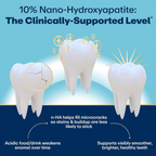 10% Nano Hydroxyapatite Performance Whitening Toothpaste - Fluoride Free & Gentle Whitening - Clinically Supported & NASA-Developed nHA for Strong Enamel & Bright, Smooth Teeth (3.75 oz)