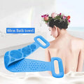 Fashion Silicone Bath Body Brush, Exfoliating Long Silicone Body Back Scrubber, Bath & Body Brushes, Shower Brush, Double-sided Brush