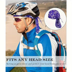 Paisley Cooling Headscarf Cap Set, Motorcycle Pirate Head Wrap Safety Helmet Liner, Elastic Fit Hand Washable Multifunctional Outdoor Headwear for Athletes & Outdoor Enthusiasts