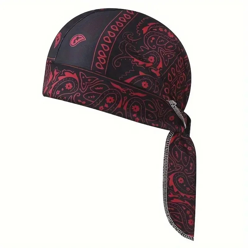 Paisley Cooling Headscarf Cap Set, Motorcycle Pirate Head Wrap Safety Helmet Liner, Elastic Fit Hand Washable Multifunctional Outdoor Headwear for Athletes & Outdoor Enthusiasts