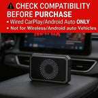 【CHECK COMPATIBILITY】LAMTTO 2026 Wired CarPlay to Wireless Adapter - Built-in Android System for Netflix/YouTube/TikTok - ONLY for Wired CarPlay/AA Vehicles - NOT for Wireless CarPlay |  Summervibes Car Video Players