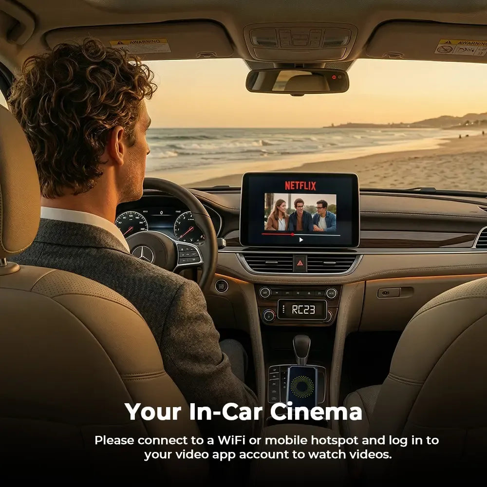 【CHECK COMPATIBILITY】LAMTTO 2026 Wired CarPlay to Wireless Adapter - Built-in Android System for Netflix/YouTube/TikTok - ONLY for Wired CarPlay/AA Vehicles - NOT for Wireless CarPlay |  Summervibes Car Video Players