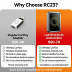 【CHECK COMPATIBILITY】LAMTTO 2026 Wired CarPlay to Wireless Adapter - Built-in Android System for Netflix/YouTube/TikTok - ONLY for Wired CarPlay/AA Vehicles - NOT for Wireless CarPlay |  Summervibes Car Video Players