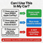 【CHECK COMPATIBILITY】LAMTTO 2026 Wired CarPlay to Wireless Adapter - Built-in Android System for Netflix/YouTube/TikTok - ONLY for Wired CarPlay/AA Vehicles - NOT for Wireless CarPlay |  Summervibes Car Video Players