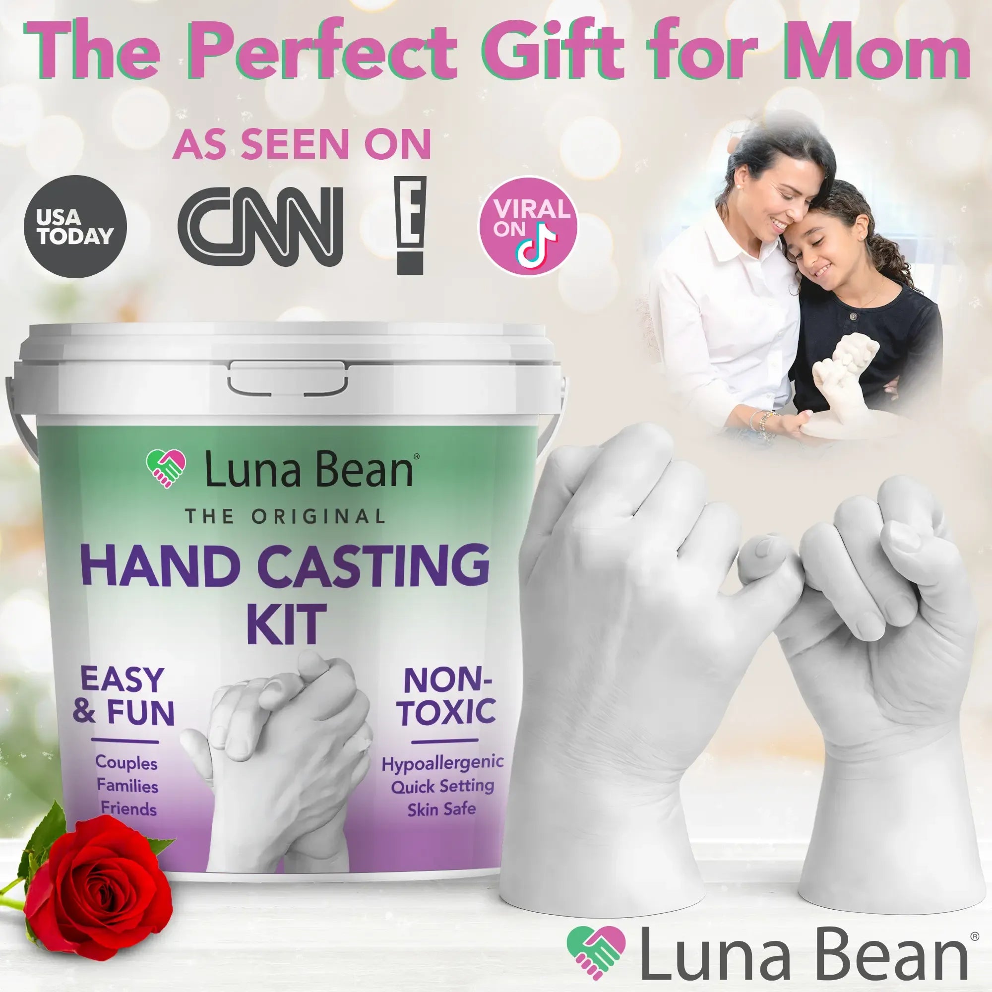 Luna Bean Original Casting Kit – Perfect Gift and Activity for Couples, Families, & Friends