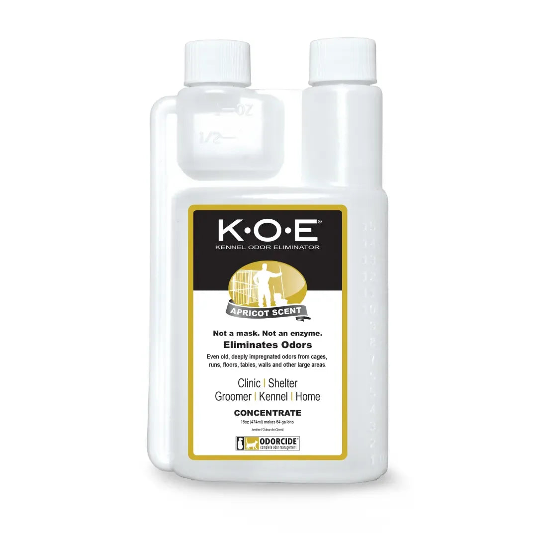 K.O.E. 16oz Concentrate - Kennel Odor Eliminator - Non-Enzymatic Formula, KOE, Apricot, Fresh, Original Scent, 16 oz Pint