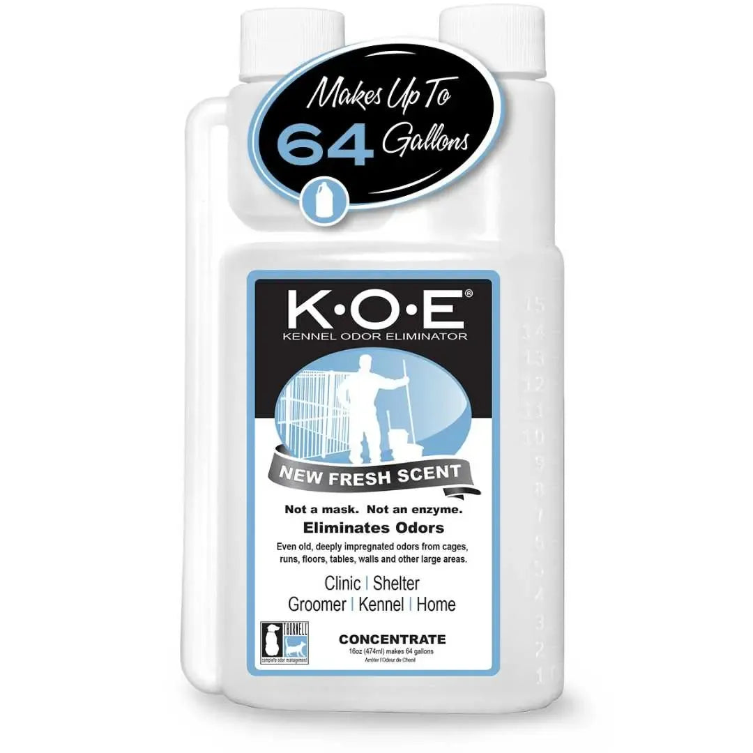 K.O.E. 16oz Concentrate - Kennel Odor Eliminator - Non-Enzymatic Formula, KOE, Apricot, Fresh, Original Scent, 16 oz Pint