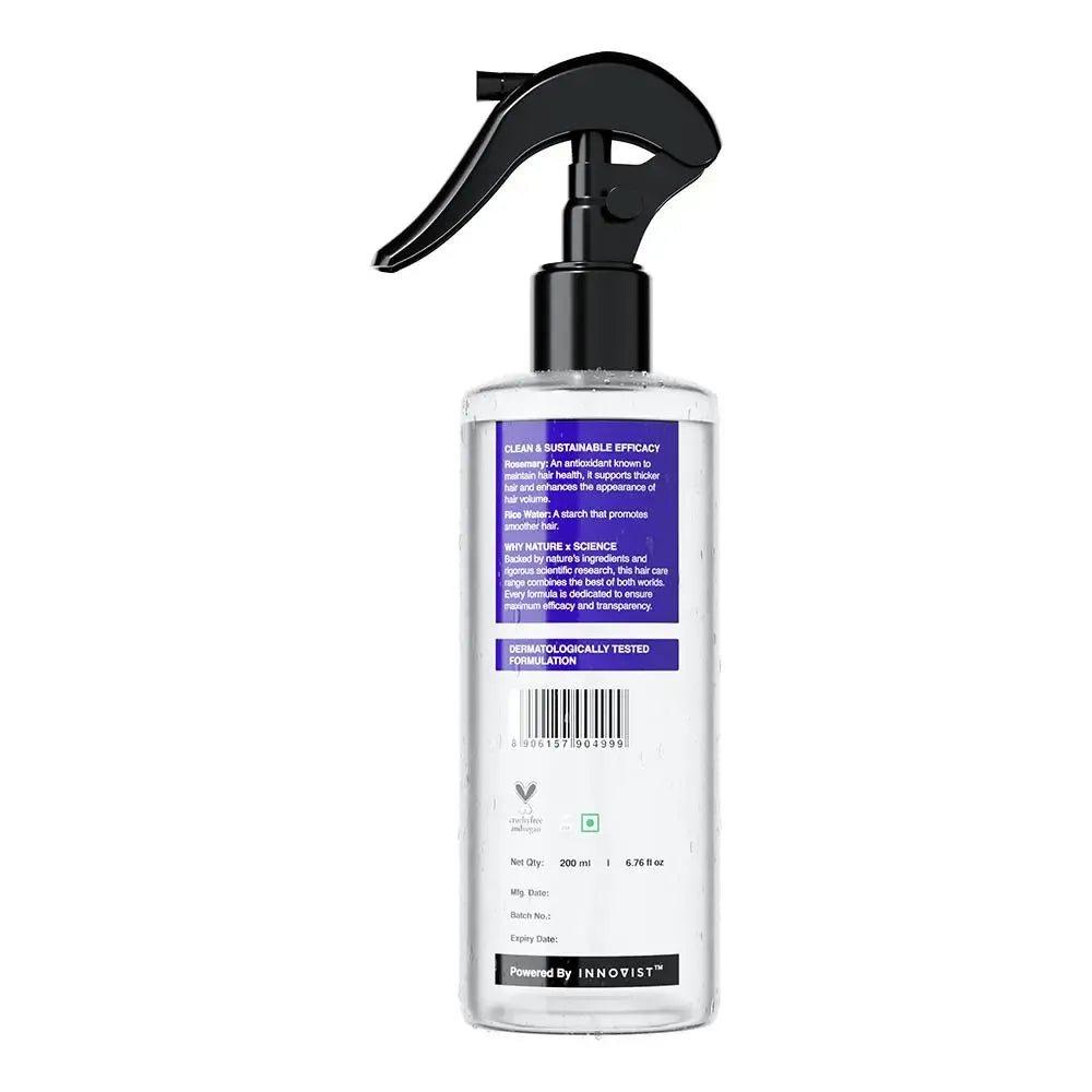 Bare Anatomy Nature x Science Rosemary Water with Rice Water |100% Natural Extract | Soft & Smooth Hair Non-Greasy & Fast Absorbing | 200 ml