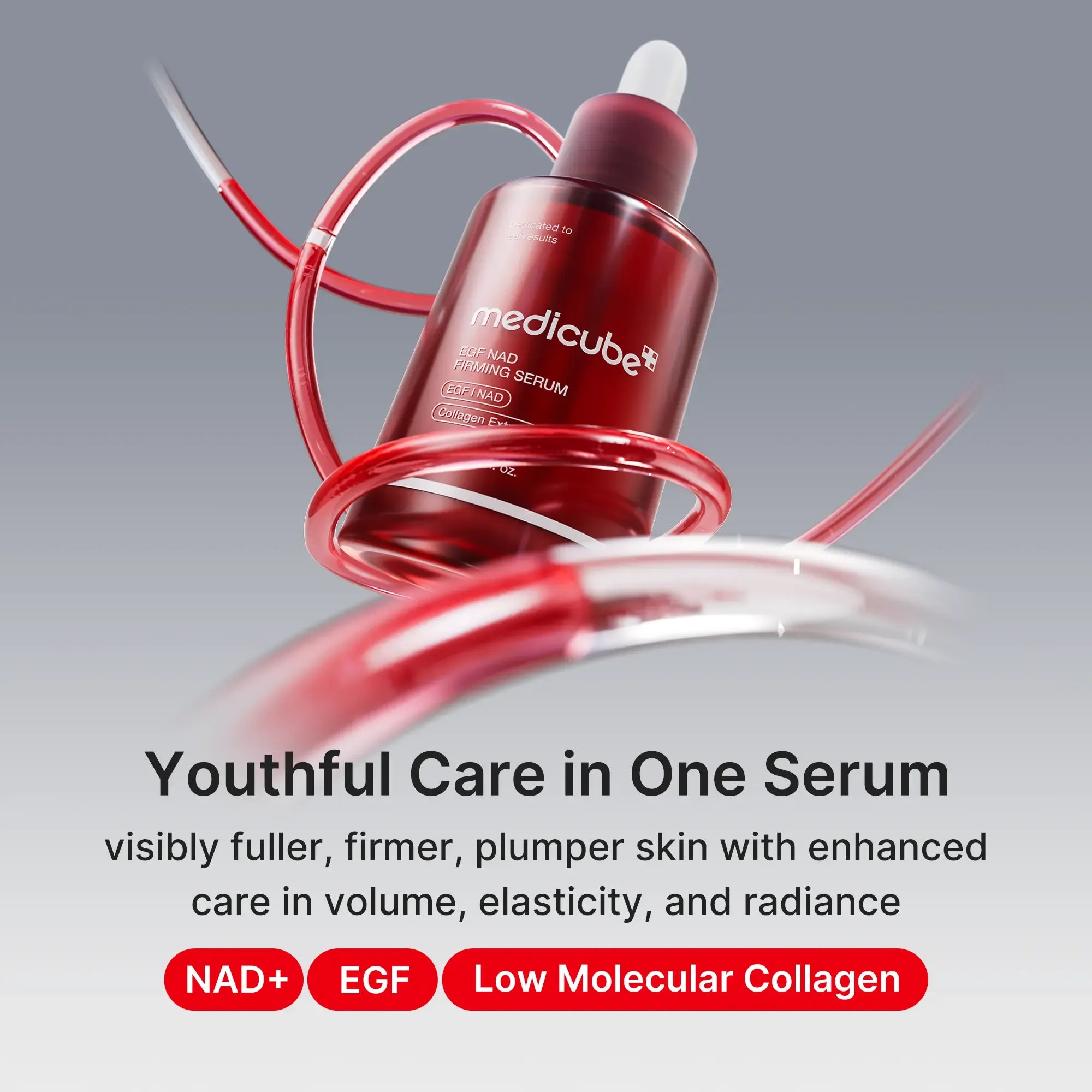[medicube] NAD+ EGF Firming Serum | NAD+, EGF, Collagen Extract, Anti-aging, Plumping, Radiance Boosting Serum | Cares for Look of Fine Lines, Skin Elasticity & Firmness For Youthful-looking Skin (30ml / 1.01 fl. oz.) | Korean Skincare, K-Beauty