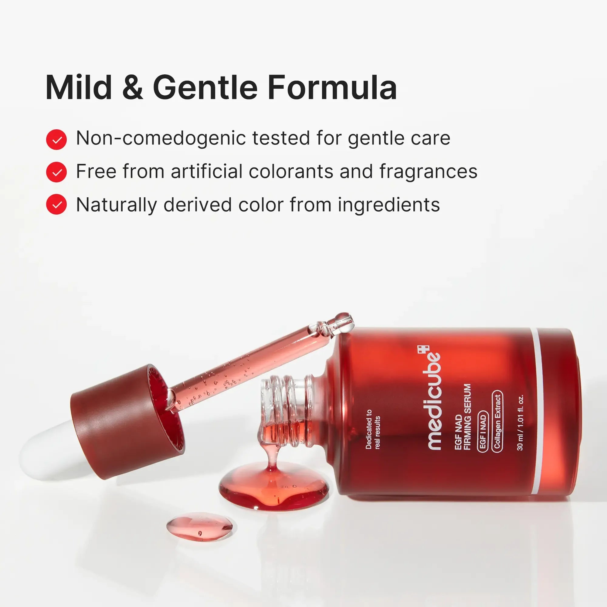 [medicube] NAD+ EGF Firming Serum | NAD+, EGF, Collagen Extract, Anti-aging, Plumping, Radiance Boosting Serum | Cares for Look of Fine Lines, Skin Elasticity & Firmness For Youthful-looking Skin (30ml / 1.01 fl. oz.) | Korean Skincare, K-Beauty