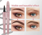 Waterproof Micro-Fork Eyebrow Pencil, Long-Lasting Brow Pen for Natural Hair-Like Strokes, Smudge-Proof Makeup Tool for Daily Use & Soft Glam