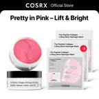[COSRX Official] Pretty in Pink - Lift & Bright | The Peptide Collagen Hydrogel Eye Patch (60 patches) | The Peptide Collagen Lifting Glow Hydrogel Mask_3ea | The 6 Peptide First Step Serum  |  Lift, Firm and Glow with Peptides & Collagen