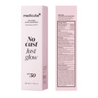 [medicube] No Cast Just Glow Collagen Sunscreen | SPF 50 Broad Spectrum Face Sunscreen | Lightweight, Non-Sticky, Hydrating Formula | No White Cast or Residue | Peptide, Cica for Soothing & Natural Glow