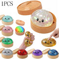 Glitter Dumpling Squishy with Box, Soft Sensory Squeeze Toy for Stress Relief, Mystery Glitter Dumplings, Decompression Dough
