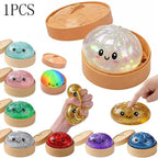 Glitter Dumpling Squishy with Box, Soft Sensory Squeeze Toy for Stress Relief, Mystery Glitter Dumplings, Decompression Dough