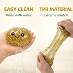 Glitter Dumpling Squishy with Box, Soft Sensory Squeeze Toy for Stress Relief, Mystery Glitter Dumplings, Decompression Dough