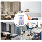 Indoor Insect Trap with Light and Suction Non Zapper Flying Bug Catcher for Mosquitoes Fruit Flies Gnats and Moths for Home Use