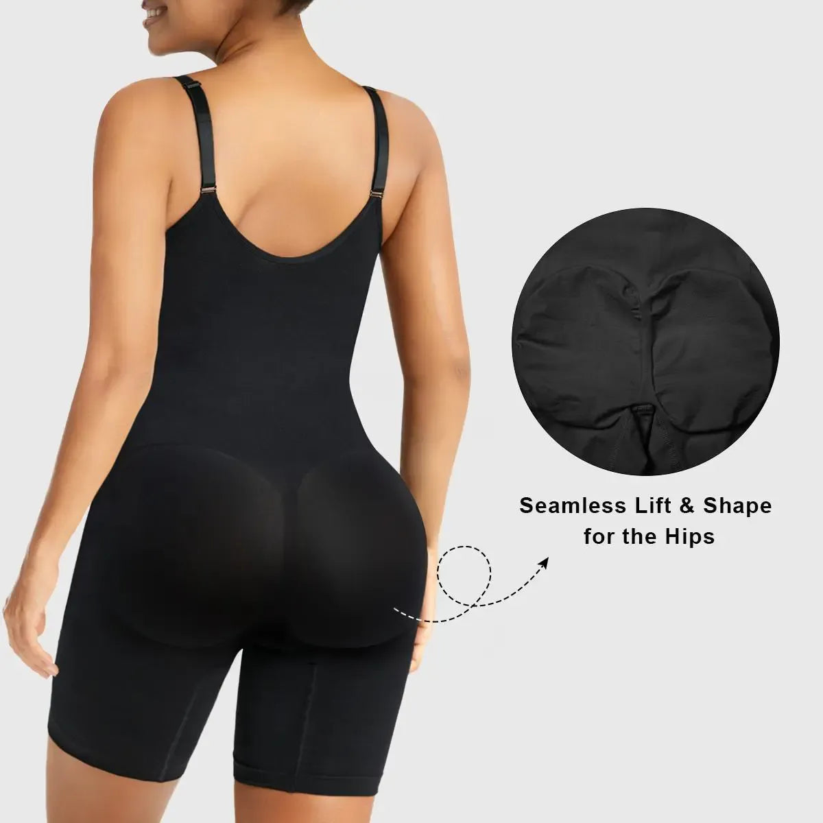 Women’s YIANNA Fajas Colombianas shapewear  Tummy Control Butt Lifter Shaper with Zipper Crotch detachable shoulder strap