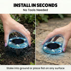 Solar Outdoor Mosaic Disk Lights, Waterproof Decorative Pathway LED Light, Auto On/Off