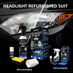Automotive Headlamp Restoration Fluid, oxidized and yellowed automotive headlamps, blurring enhanced crystalline coating refurbisher