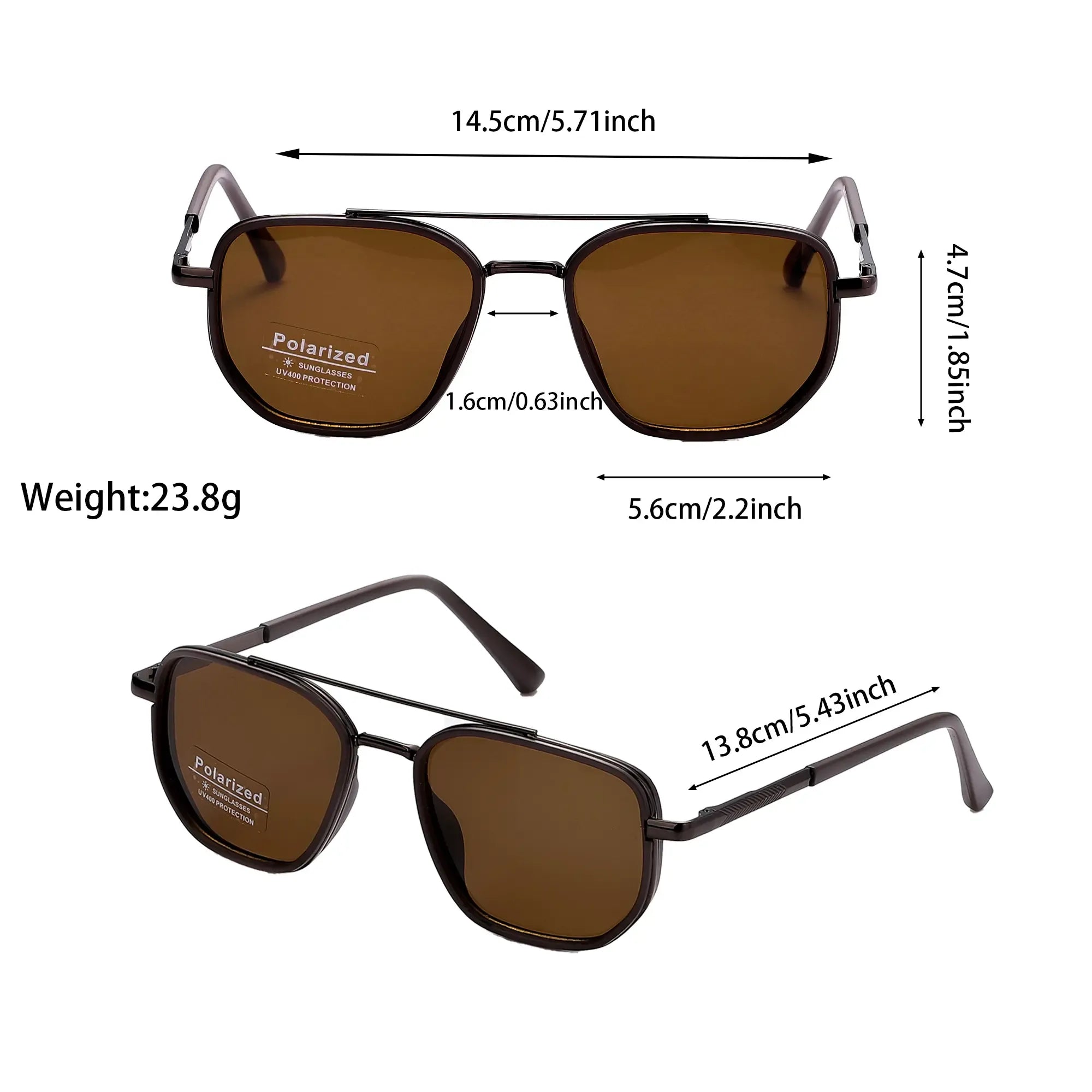 Fashionable Geometric Double-Beam Sunglasses, 2026 Fall/Summer Trends, High Quality Lightweight Durable Sunglasses, Men's Fashion Accessory, Boyfriend Birthday Gift, Gifts for Men's Travel Back to School