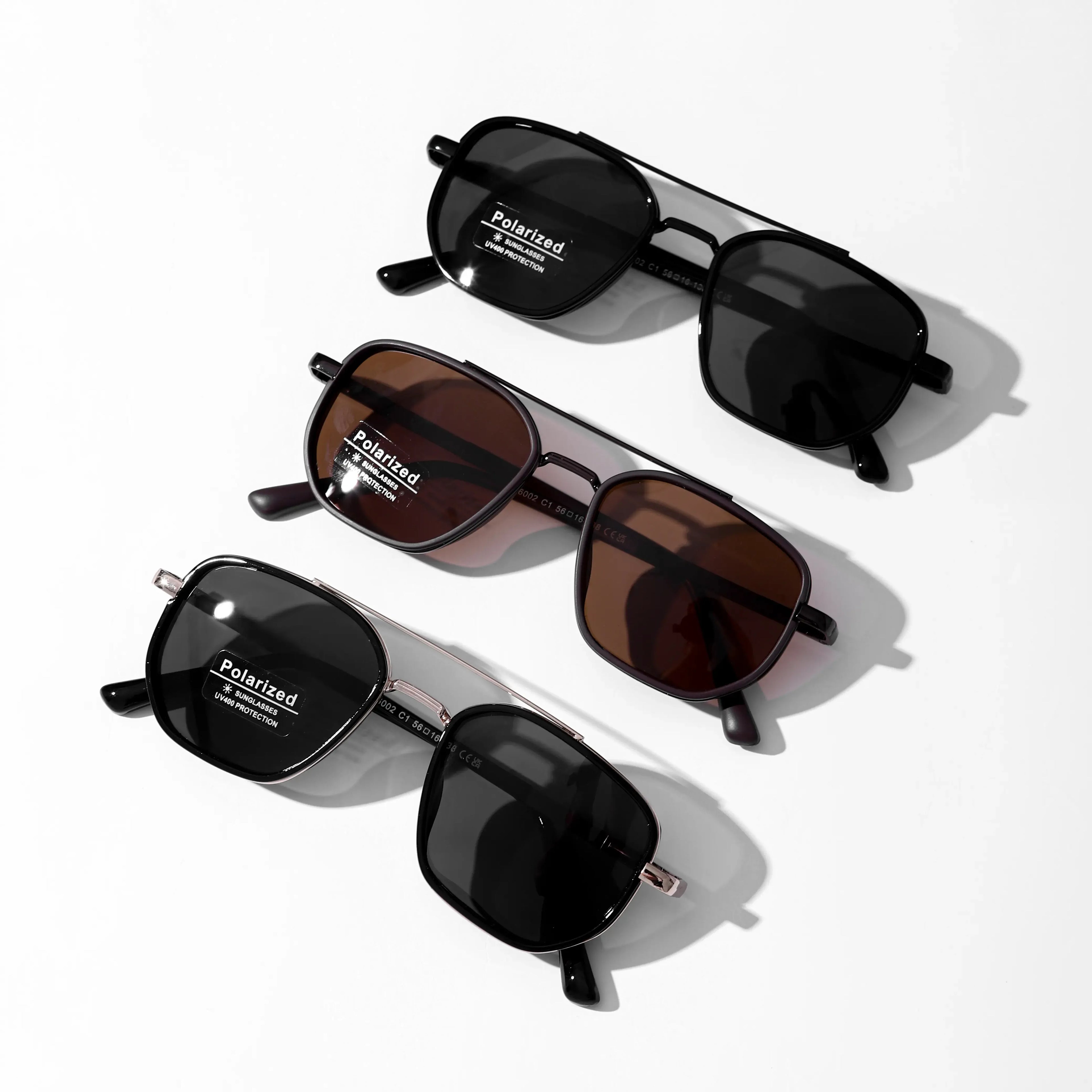 Fashionable Geometric Double-Beam Sunglasses, 2026 Fall/Summer Trends, High Quality Lightweight Durable Sunglasses, Men's Fashion Accessory, Boyfriend Birthday Gift, Gifts for Men's Travel Back to School