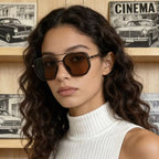 Fashionable Geometric Double-Beam Sunglasses, 2026 Fall/Summer Trends, High Quality Lightweight Durable Sunglasses, Men's Fashion Accessory, Boyfriend Birthday Gift, Gifts for Men's Travel Back to School