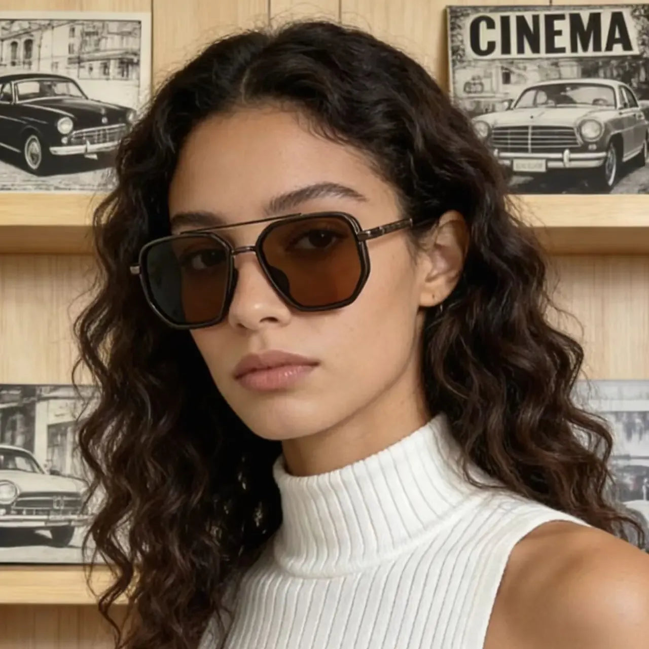 Fashionable Geometric Double-Beam Sunglasses, 2026 Fall/Summer Trends, High Quality Lightweight Durable Sunglasses, Men's Fashion Accessory, Boyfriend Birthday Gift, Gifts for Men's Travel Back to School