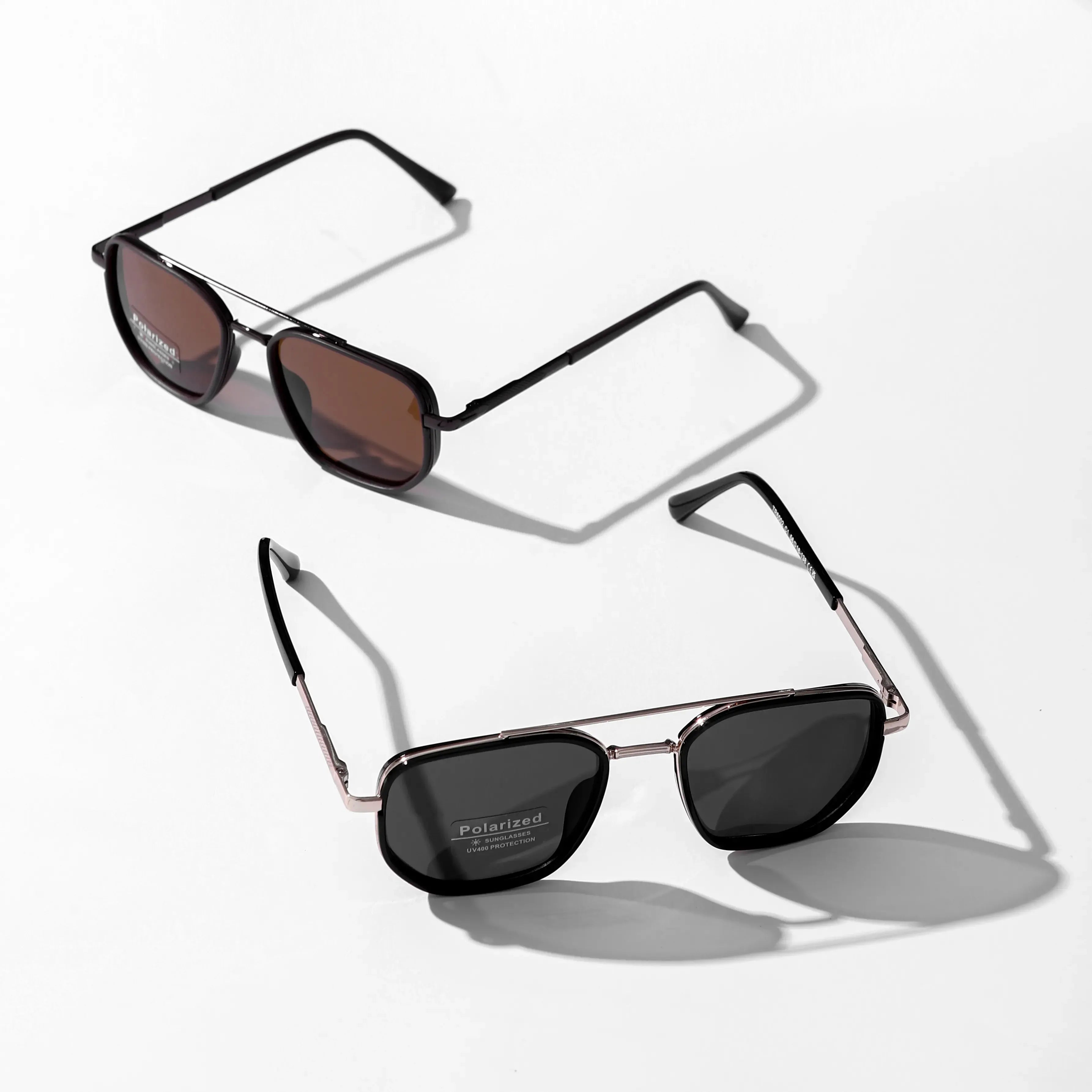 Fashionable Geometric Double-Beam Sunglasses, 2026 Fall/Summer Trends, High Quality Lightweight Durable Sunglasses, Men's Fashion Accessory, Boyfriend Birthday Gift, Gifts for Men's Travel Back to School