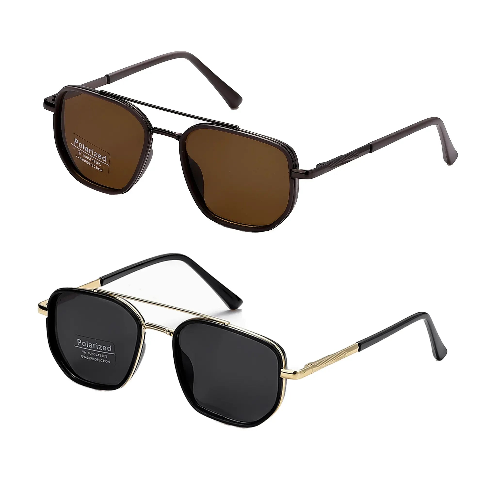 Fashionable Geometric Double-Beam Sunglasses, 2026 Fall/Summer Trends, High Quality Lightweight Durable Sunglasses, Men's Fashion Accessory, Boyfriend Birthday Gift, Gifts for Men's Travel Back to School