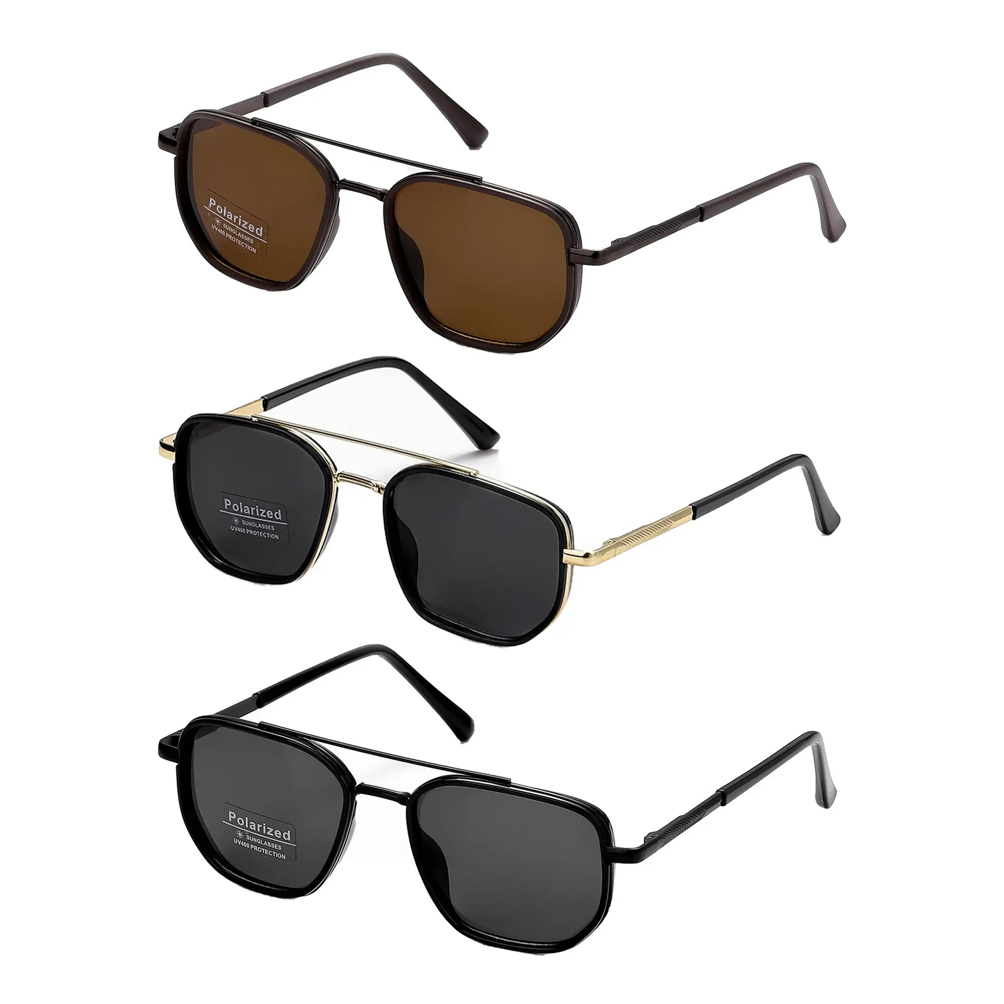 Fashionable Geometric Double-Beam Sunglasses, 2026 Fall/Summer Trends, High Quality Lightweight Durable Sunglasses, Men's Fashion Accessory, Boyfriend Birthday Gift, Gifts for Men's Travel Back to School