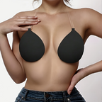 Halter-Style Teardrop Silicone Bra Inserts — Invisible, Lift-Enhancing, and Strapless Nipple Covers for Summer (Designed to Make Smaller Busts Appear Fuller)