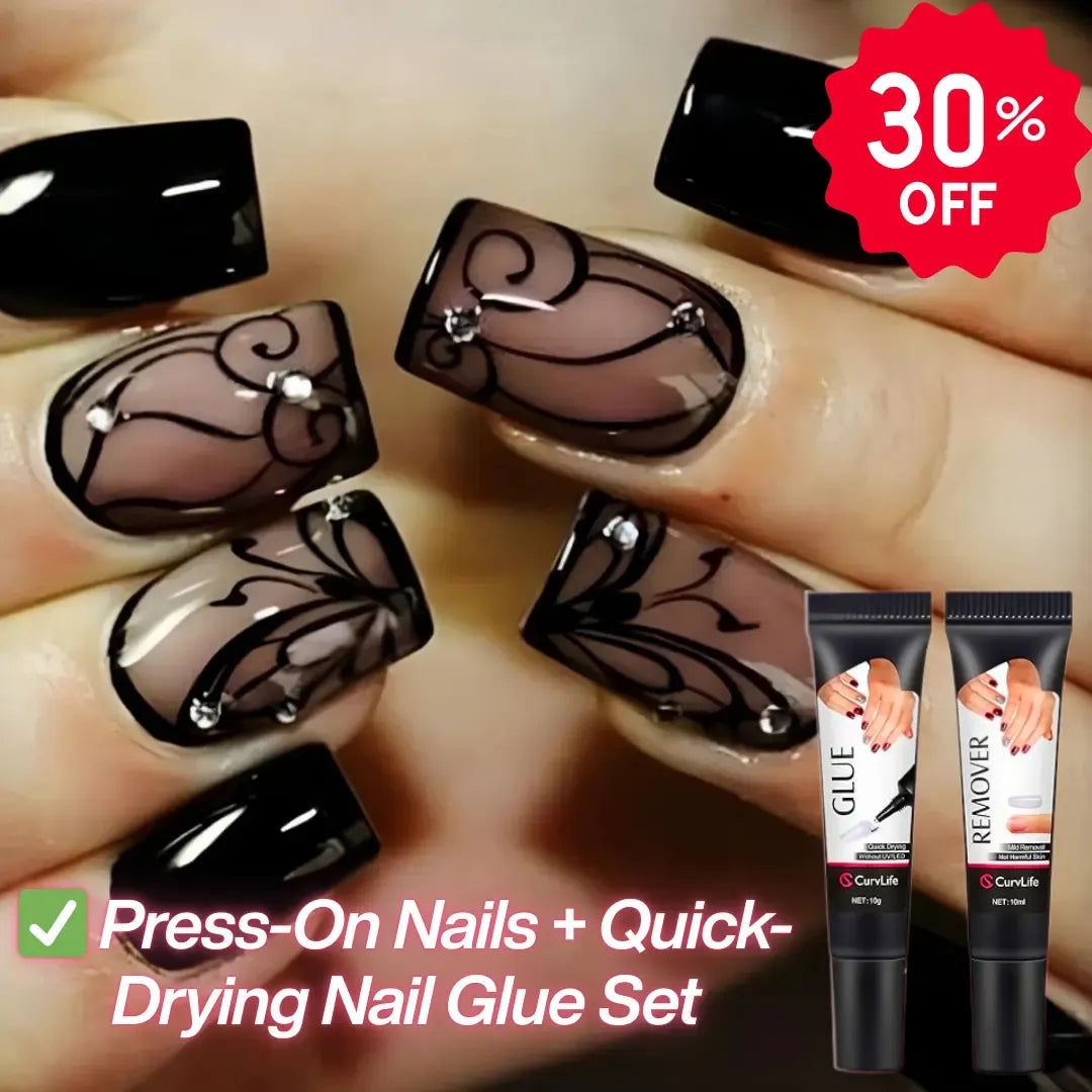 Newly Upgraded 10g Quick-Drying Semi-Solid Nail Glue with 10ml Remover – Long-Lasting Adhesive Gel for Press-On Nails, Acrylic Tips, and Salon-Quality Nail Kits – Easy Application, No UV Lamp Needed for Home or Salon Use