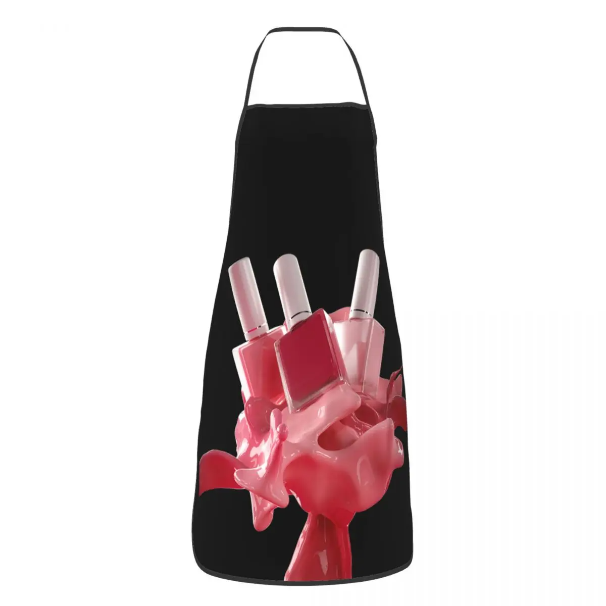 Funny Nail Polish Aprons for Men Women Manicurist Gift Adult Unisex Kitchen Chef Bib Tablier Cuisine Cooking Baking Painting