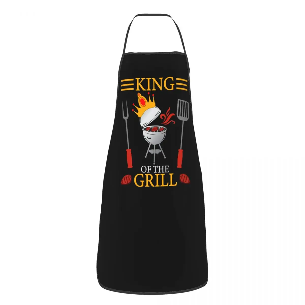 BBQ Master King Of The Grill Bib Apron Women Men Unisex Kitchen Chef Barbecue Lover Tablier Cuisine for Cooking Baking Gardening