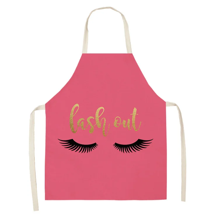 Eye lashes Printed home kitchen apron clean water-proof oil-proof Apron Kids men women Chef Cooking Aprons