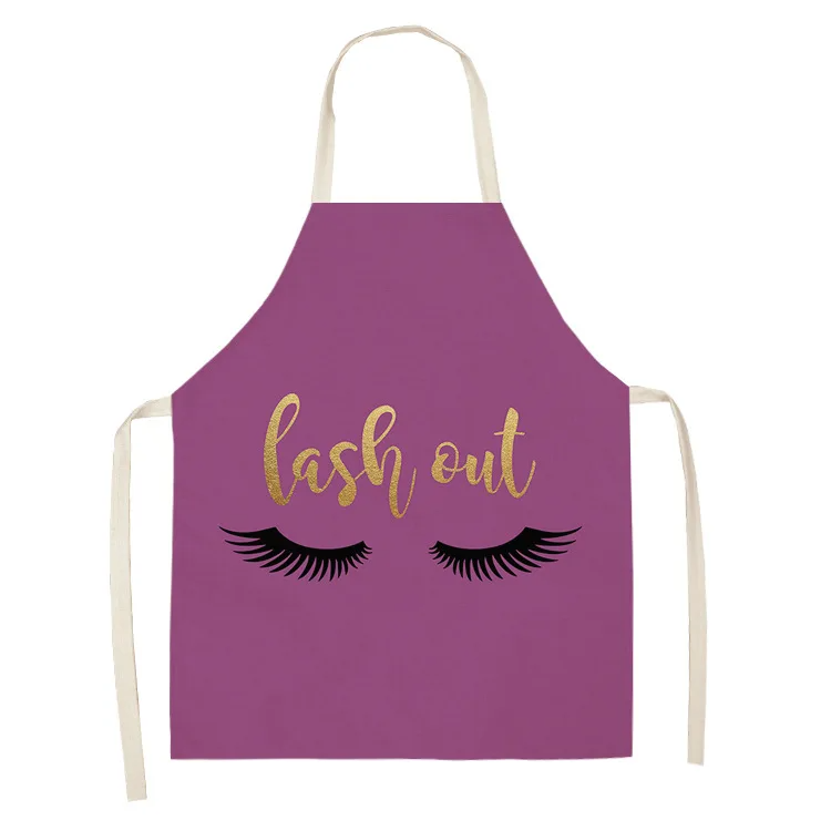 Eye lashes Printed home kitchen apron clean water-proof oil-proof Apron Kids men women Chef Cooking Aprons