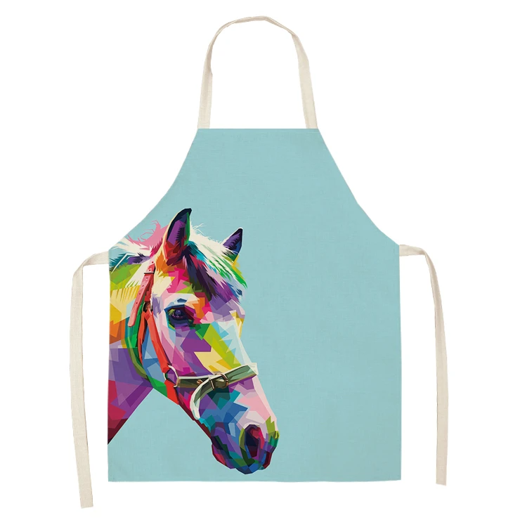 1Pc  Kitchen Sleeveless Chef Aprons For Women Cotton Linen Bibs Household Cleaning Pinafore Home Cooking Apron