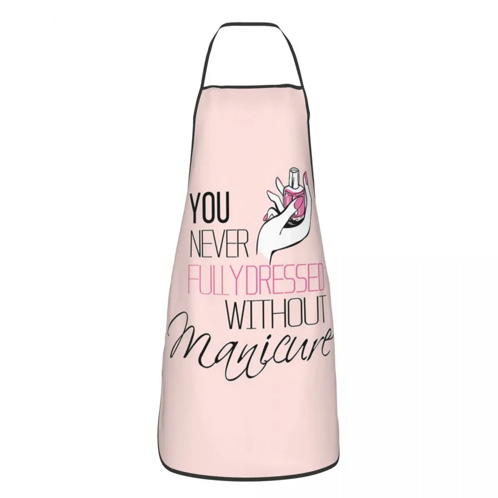 Bib Nail Polish Quotes Aprons for Men Women Unisex Adult Chef Cooking Kitchen Manicure Manicurist Tablier Cuisine Painting