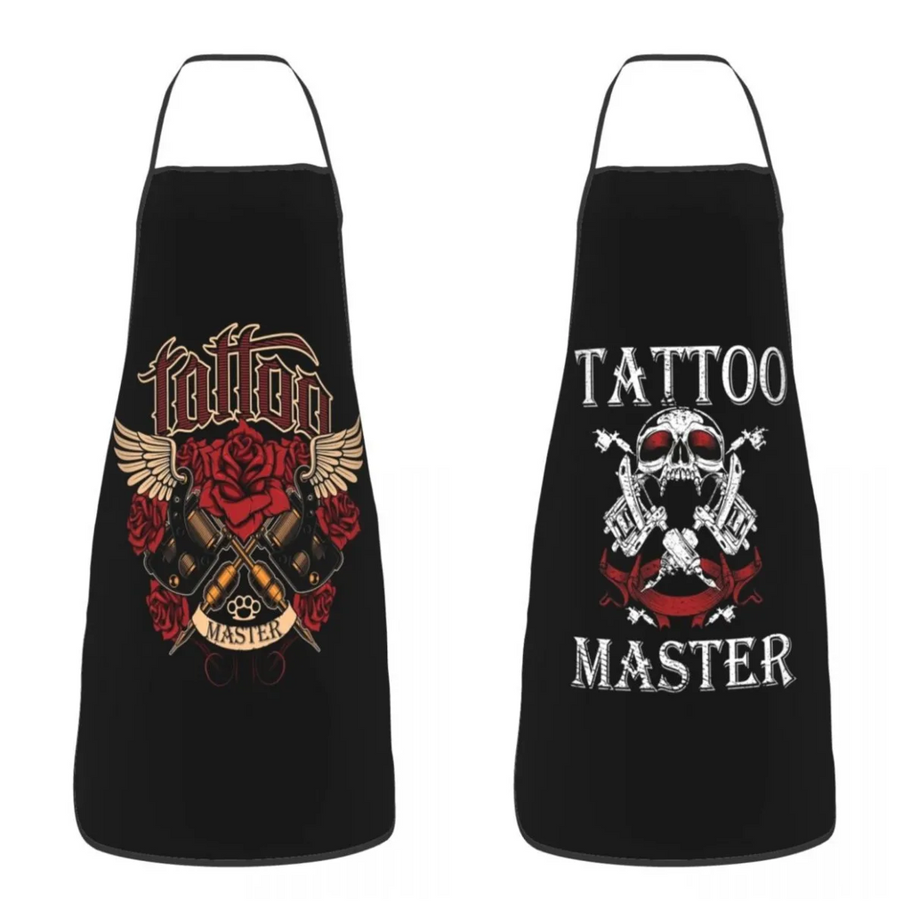 Funny Tattoo Master Apron for Women Men Unisex Bib Tattooists Artist Gift Kitchen Cooking Tablier Cuisine Chef Gardening