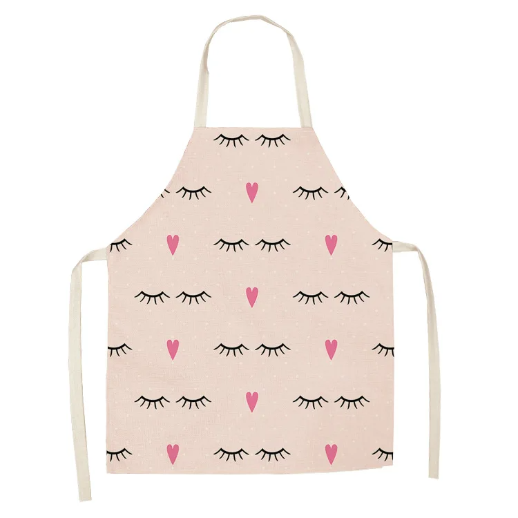 Eye lashes Printed home kitchen apron clean water-proof oil-proof Apron Kids men women Chef Cooking Aprons