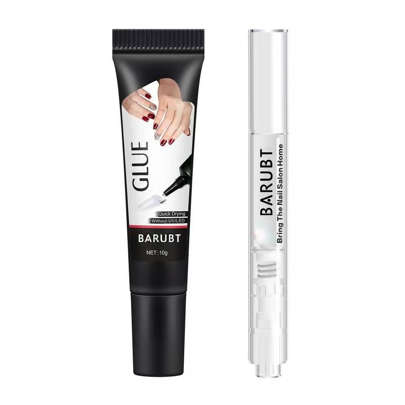 Newly Upgraded 10g Quick-Drying Semi-Solid Nail Glue with 10ml Remover – Long-Lasting Adhesive Gel for Press-On Nails, Acrylic Tips, and Salon-Quality Nail Kits – Easy Application, No UV Lamp Needed for Home or Salon Use