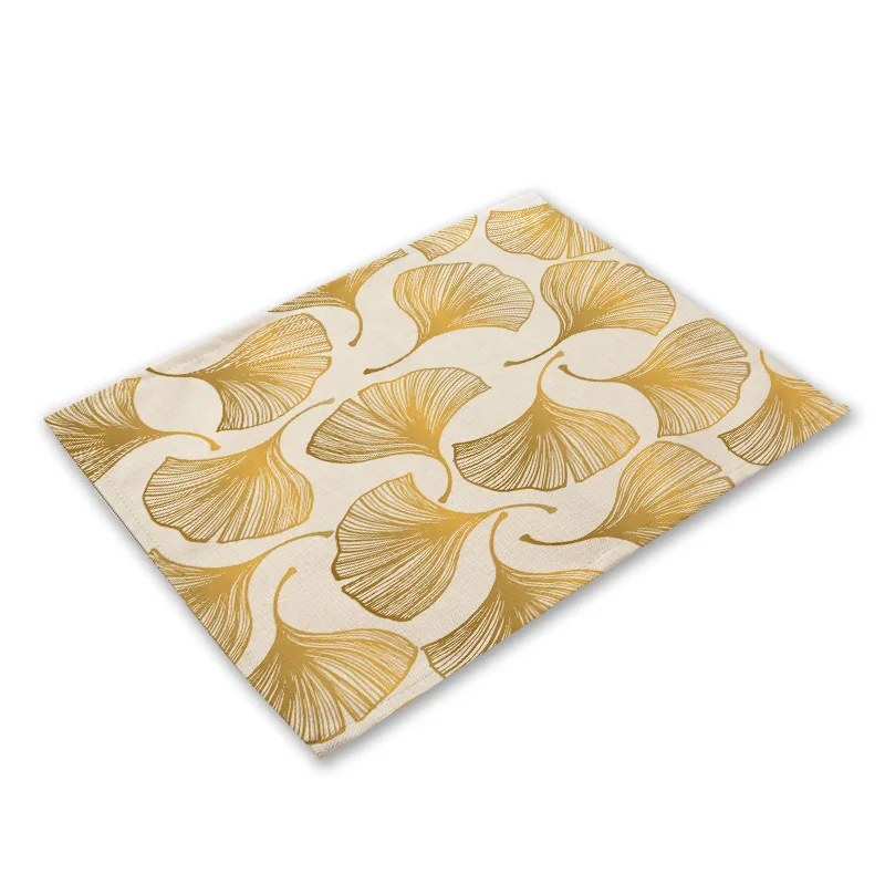 Cup Mats Waterproof Drink Coaster kitchen Placemat Black Cotton Linen Heart Love Table Mats Nordic Western Placemat