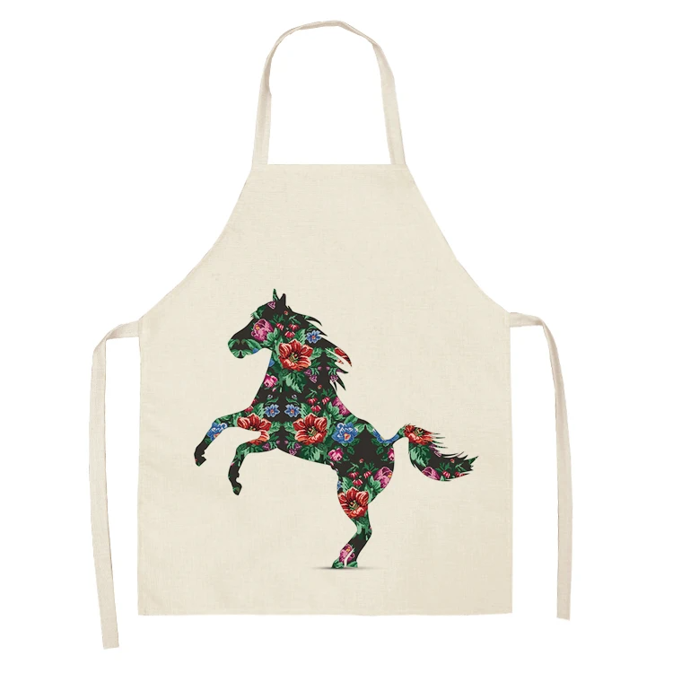 1Pc  Kitchen Sleeveless Chef Aprons For Women Cotton Linen Bibs Household Cleaning Pinafore Home Cooking Apron