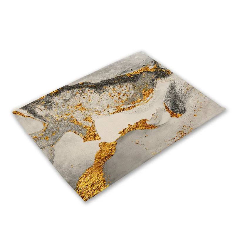 Cup Mats Waterproof Drink Coaster kitchen Placemat Black Cotton Linen Heart Love Table Mats Nordic Western Placemat