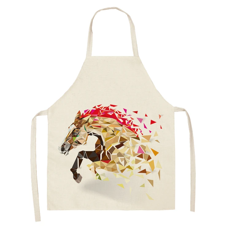 1Pc  Kitchen Sleeveless Chef Aprons For Women Cotton Linen Bibs Household Cleaning Pinafore Home Cooking Apron