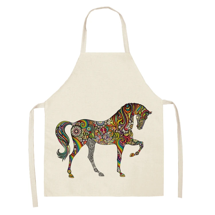 1Pc  Kitchen Sleeveless Chef Aprons For Women Cotton Linen Bibs Household Cleaning Pinafore Home Cooking Apron
