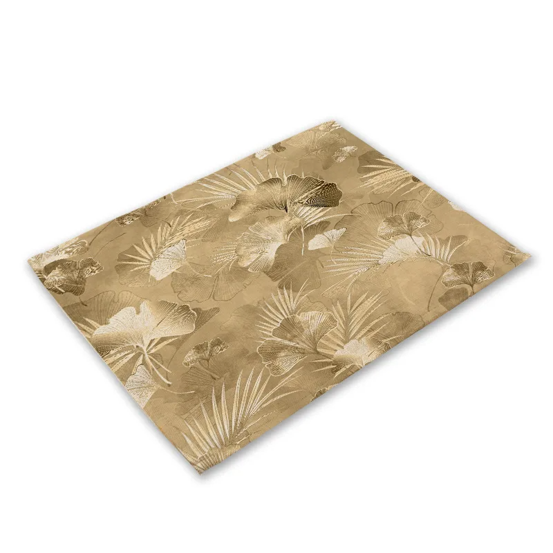 Cup Mats Waterproof Drink Coaster kitchen Placemat Black Cotton Linen Heart Love Table Mats Nordic Western Placemat