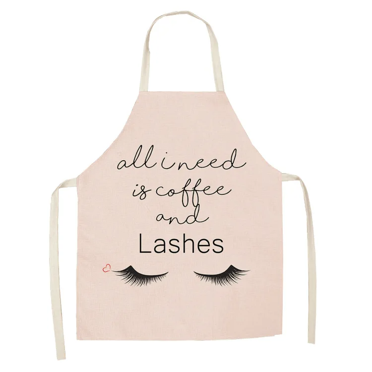 Eye lashes Printed home kitchen apron clean water-proof oil-proof Apron Kids men women Chef Cooking Aprons
